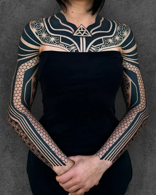 blackwork tattoos for women