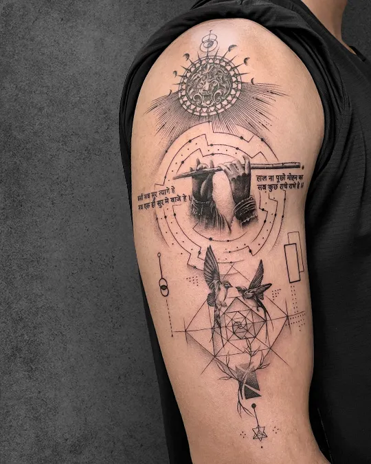 krishna and fibnoacci tattoo