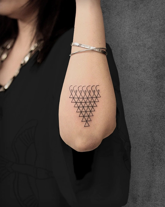 saraswati yantra tattoo for women