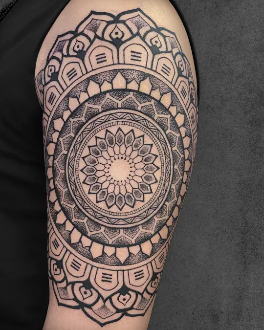 mandala and dotwork tattoo