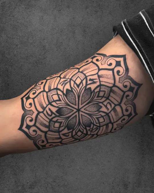 mandala and dotwork tattoo