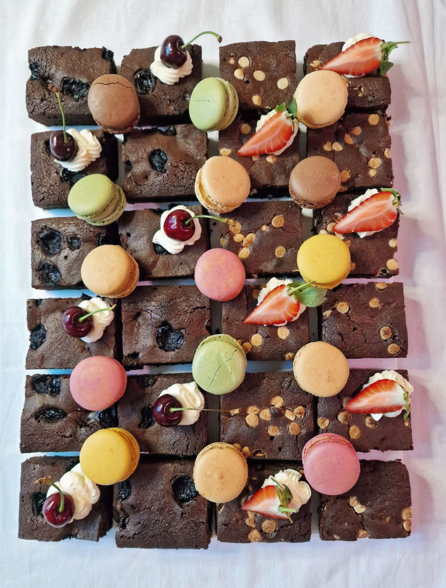 Brownie & Macaroon Platter