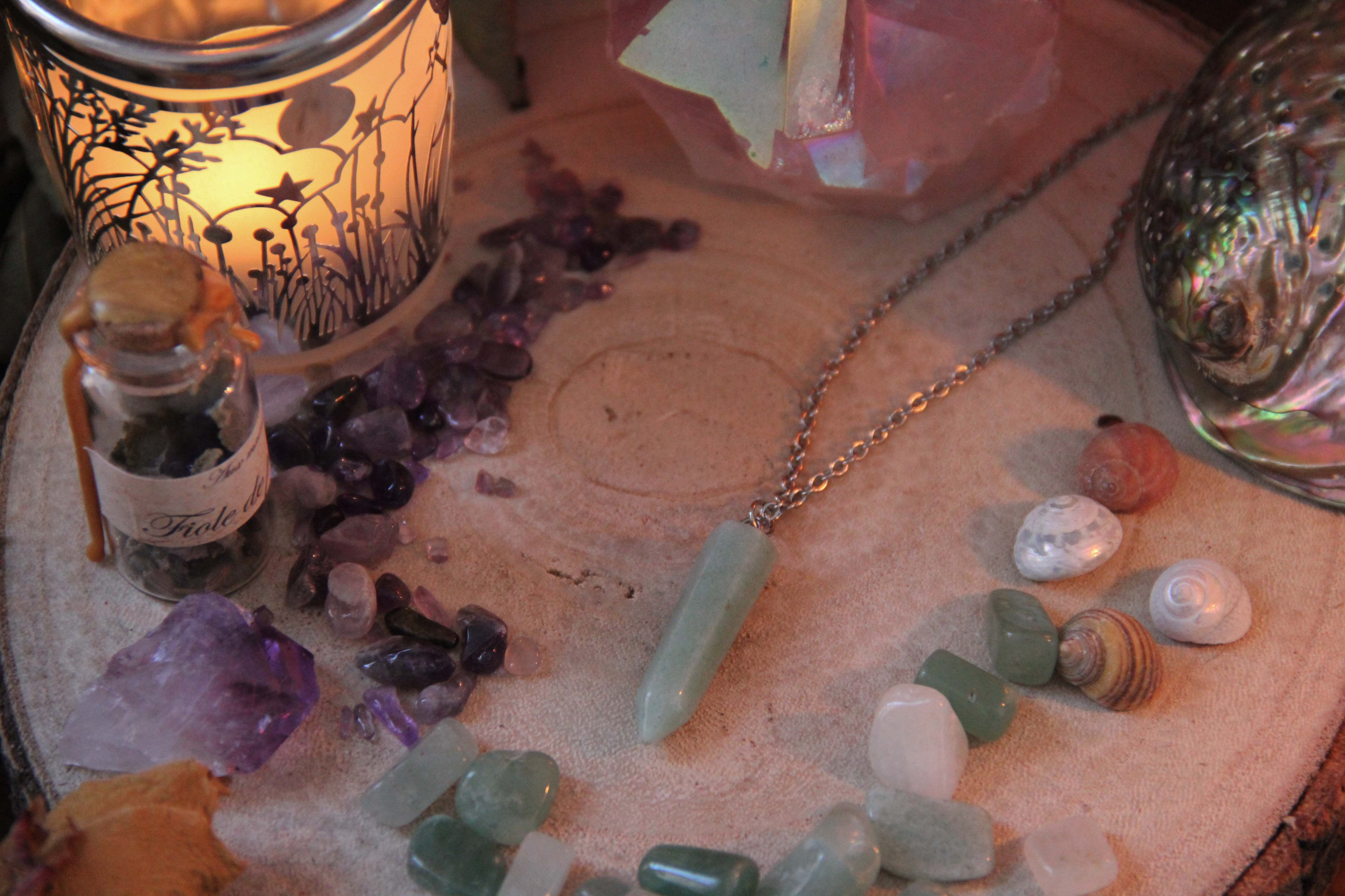 Collier "Pendule" (amazonite)