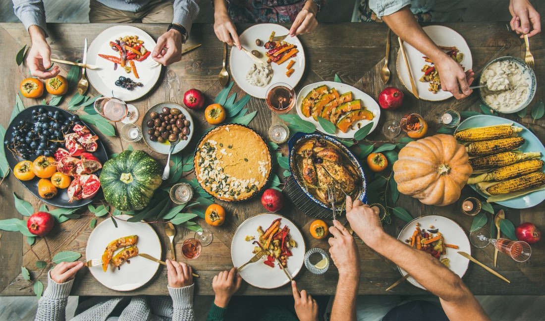Arranged Food and Objects
