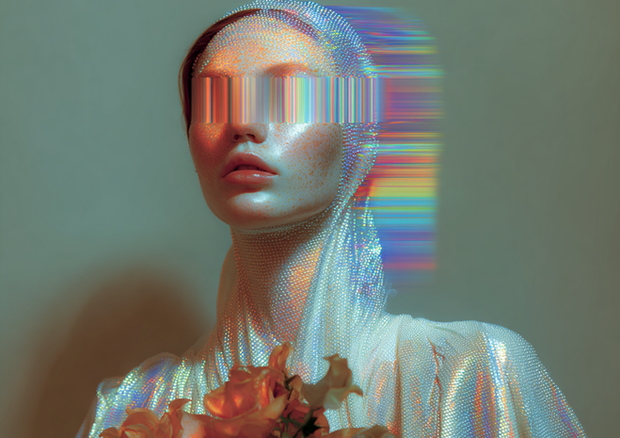 AI-generated experimental glitch style by Seray Akkoyun, seray.ai, seray ai, glitchybeauty, glitchy beauty