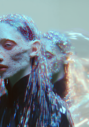 AI-generated experimental glitch style by Seray Akkoyun, seray.ai, seray ai, glitchybeauty, glitchy beauty