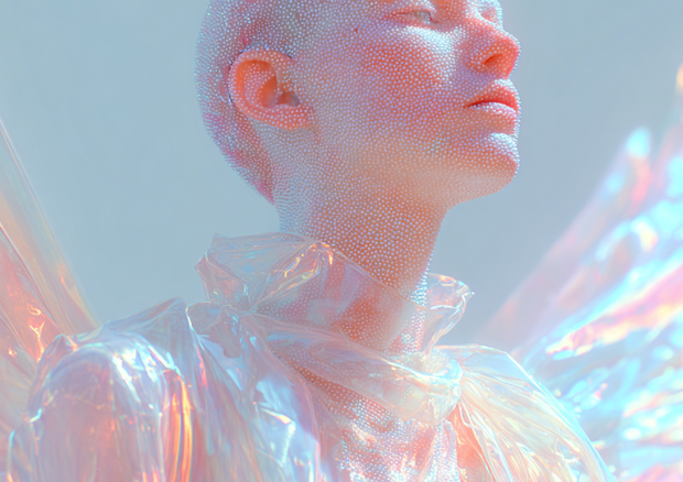 AI-generated experimental glitch style by Seray Akkoyun