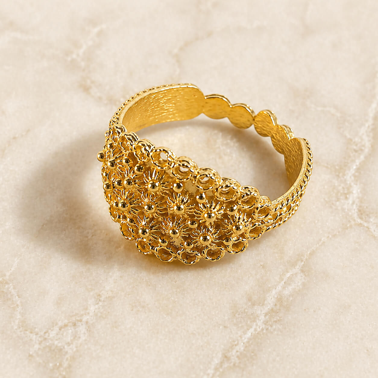 Anillo de bodas de plata artesanal de Cerdeña - GOLDEN SEADAS
