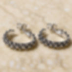 Miniatura: Pendientes Artesanales de Plata de Cerdeña - MEZZALUNA