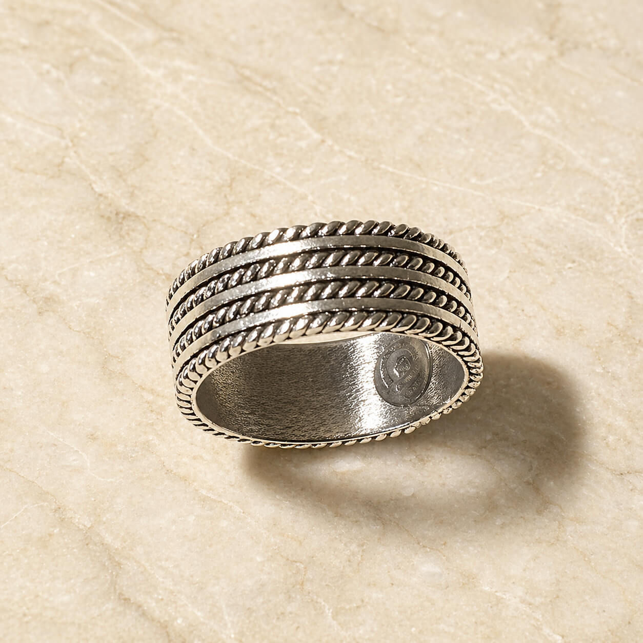 Sardinian Handmade Wedding Ring Unisex Silver - PALAU