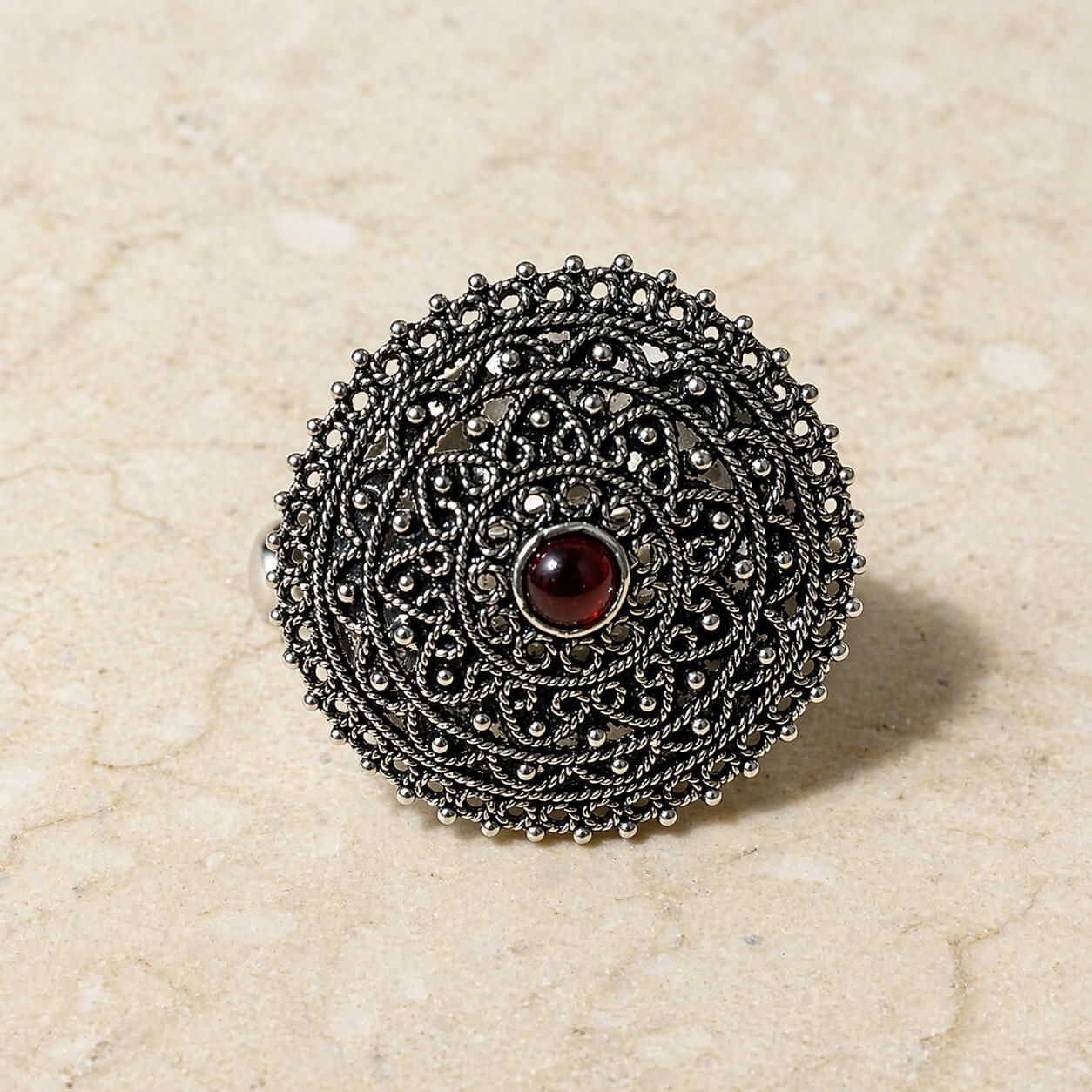 Anillo Artesanal de Plata de Cerdeña - ARANZADA