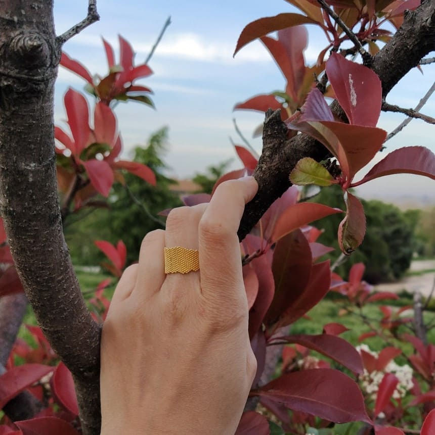anello sardo filigrana argento dorato