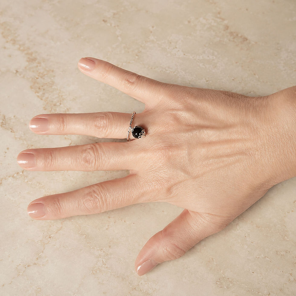 Thumbnail: Sardinian Handmade Silver Ring - TRECCIA SU COCCU