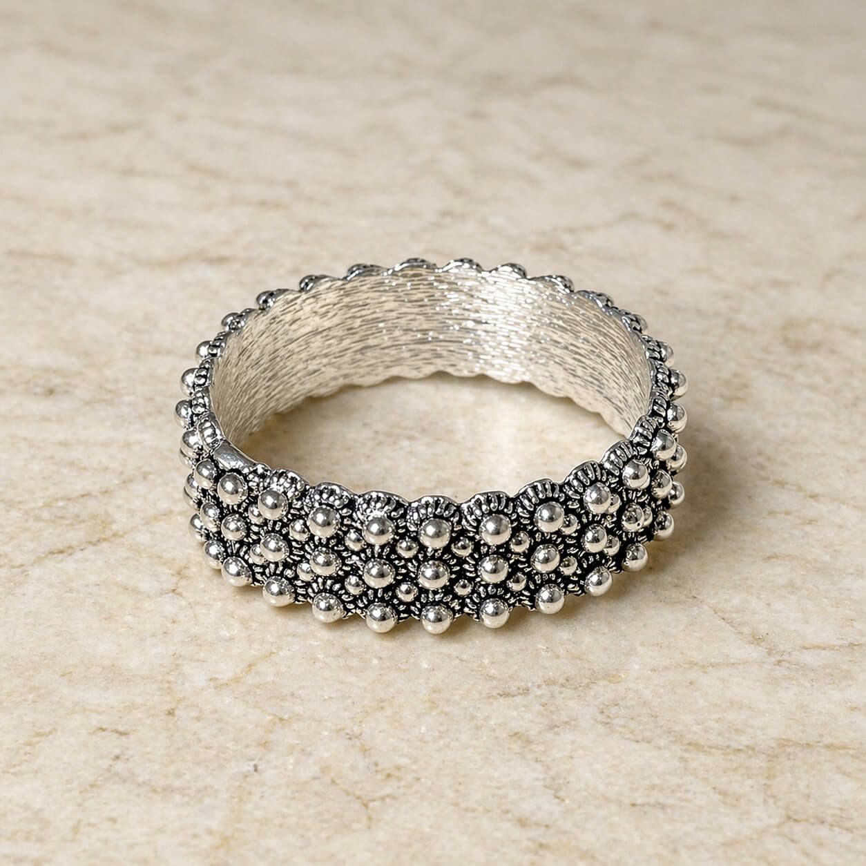 Sardinian Handmade Silver Ring - GUTTIAU 3 FILI