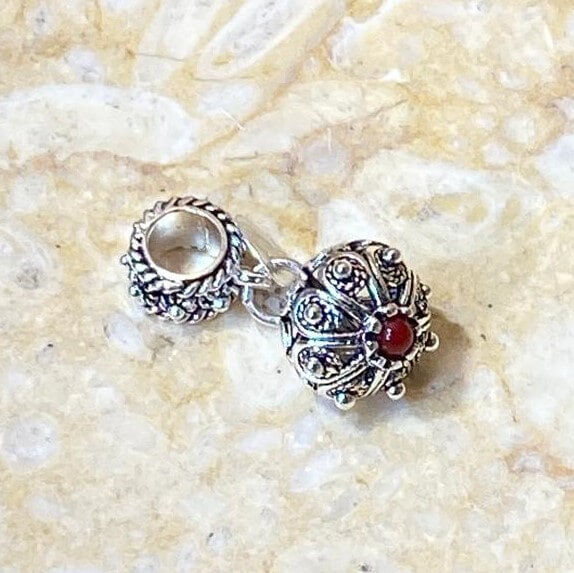 Miniatura: charm sardi argento bottone