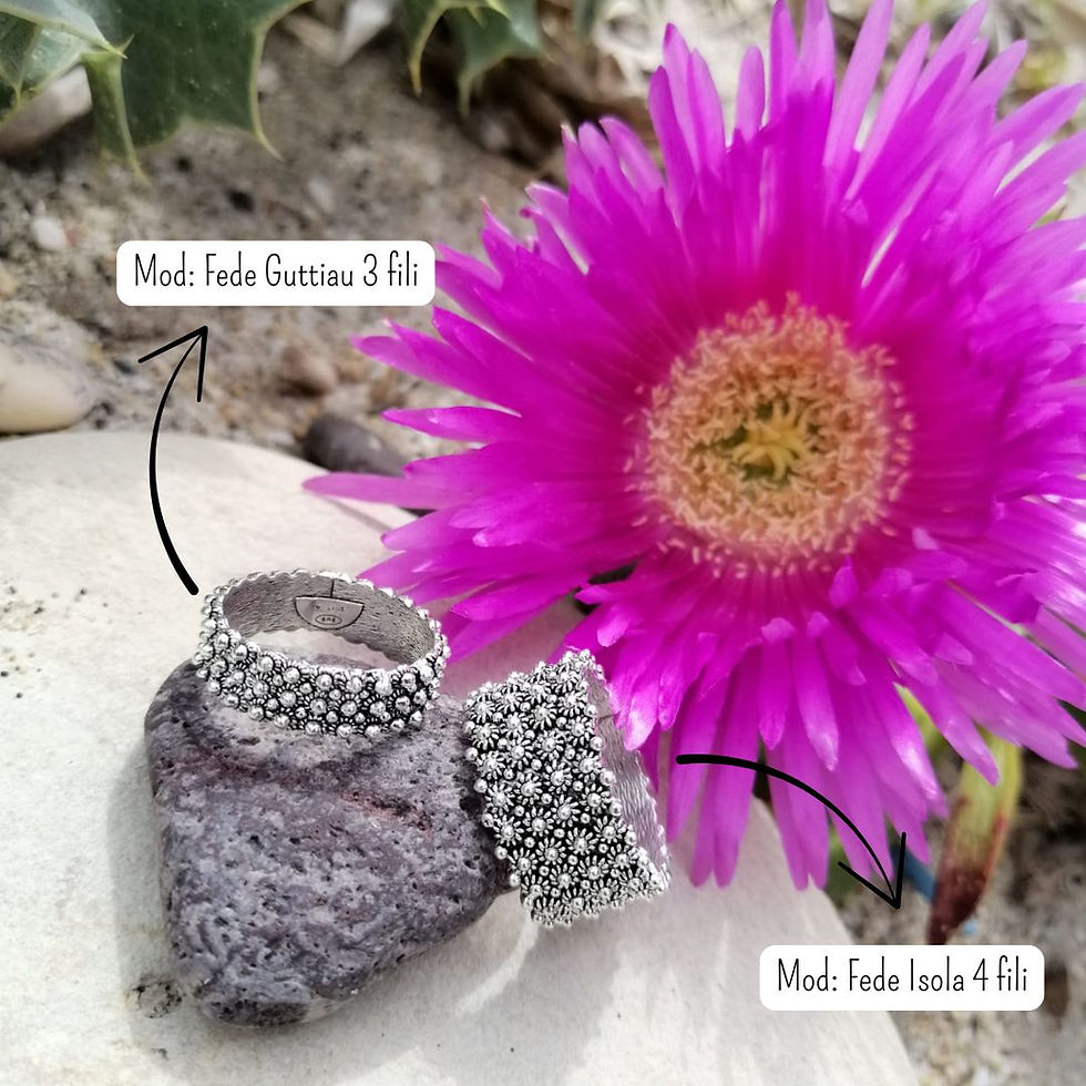 Miniaturbild: Sardischer Handwerker-Silberring - ISOLA 4 FILI