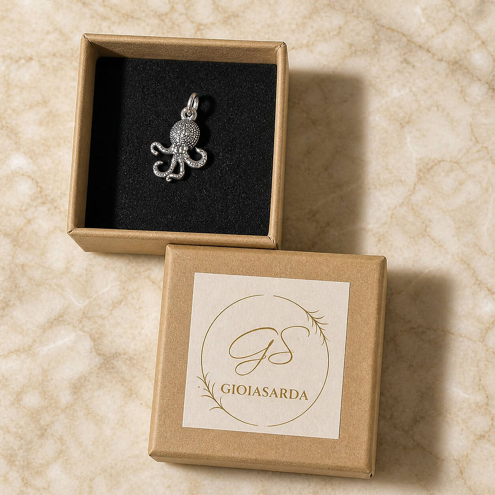 Miniatura: Colgante Artesanal de Plata de Cerdeña - POLPETTO