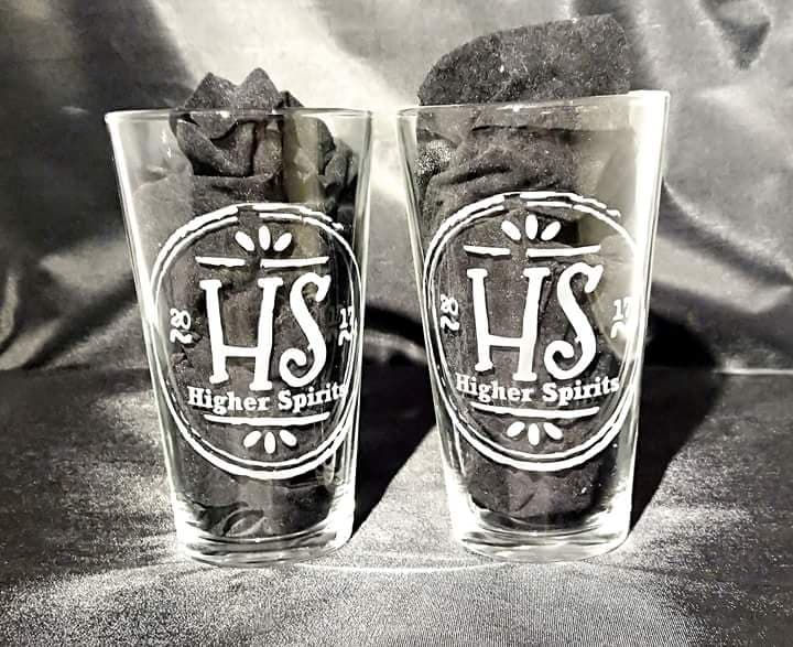 Company logo pint glasses