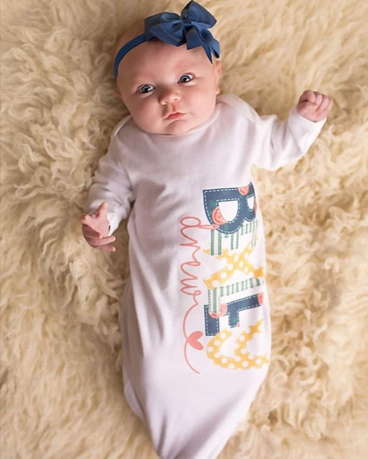 Thumbnail: Alphabet Soup Baby Gown