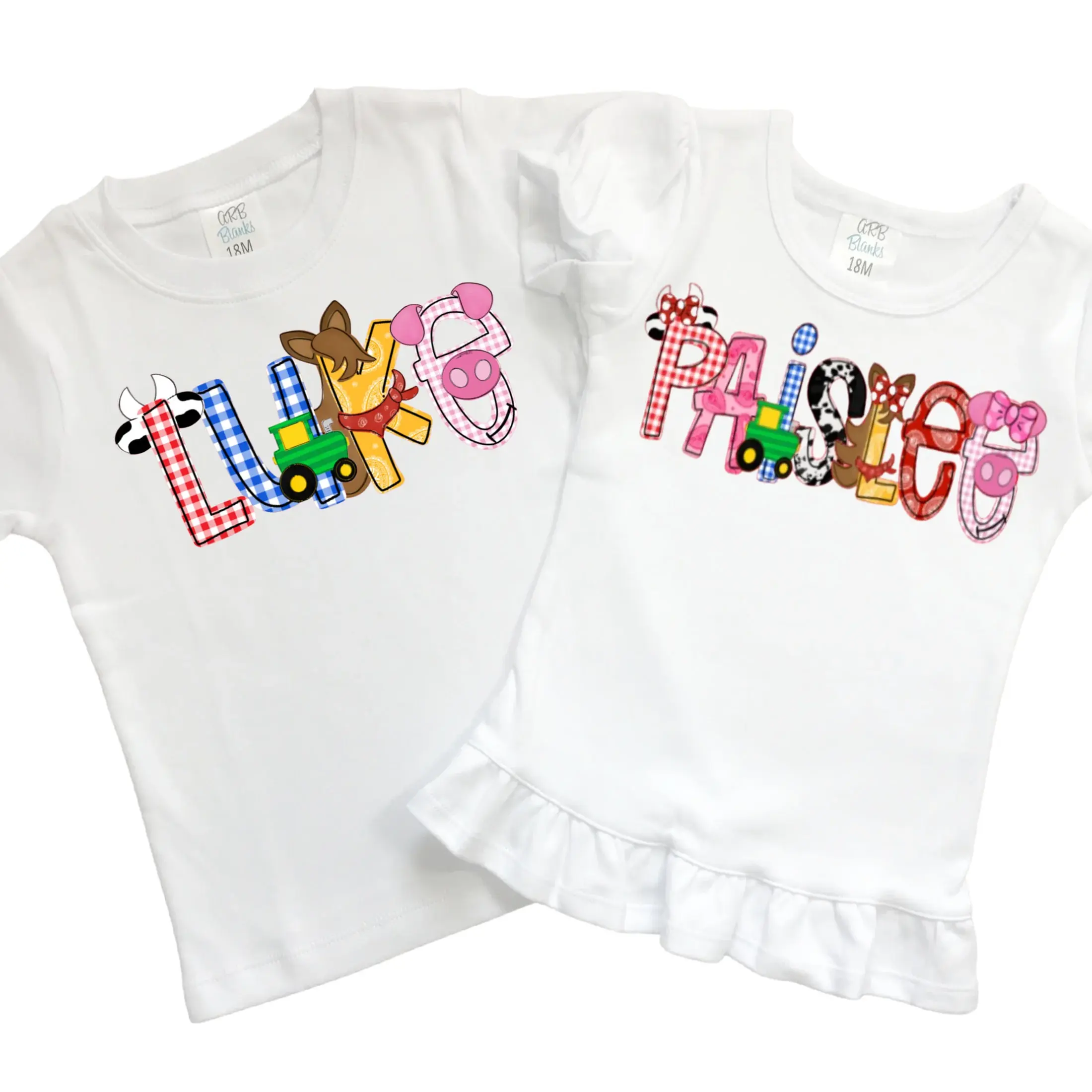 Farm Alphabet Soup Name Tee