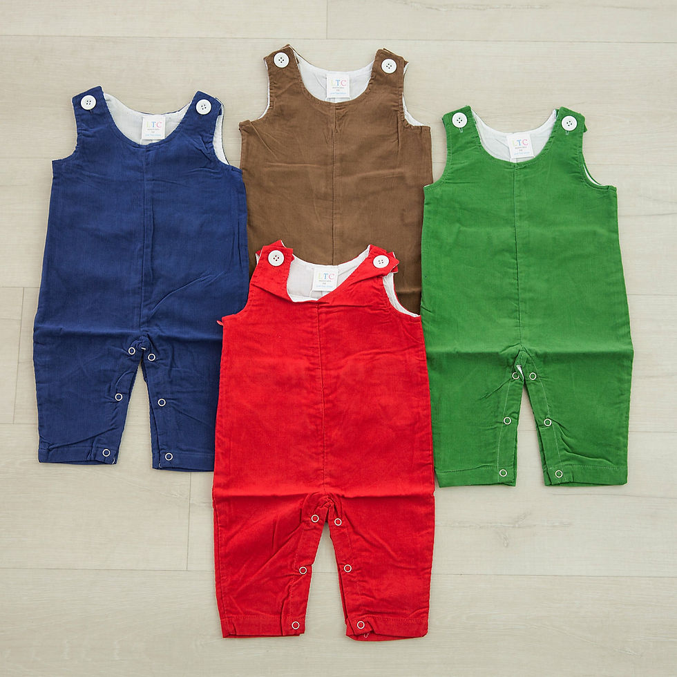 Thumbnail: Boys Corduroy Longalls Monogramed