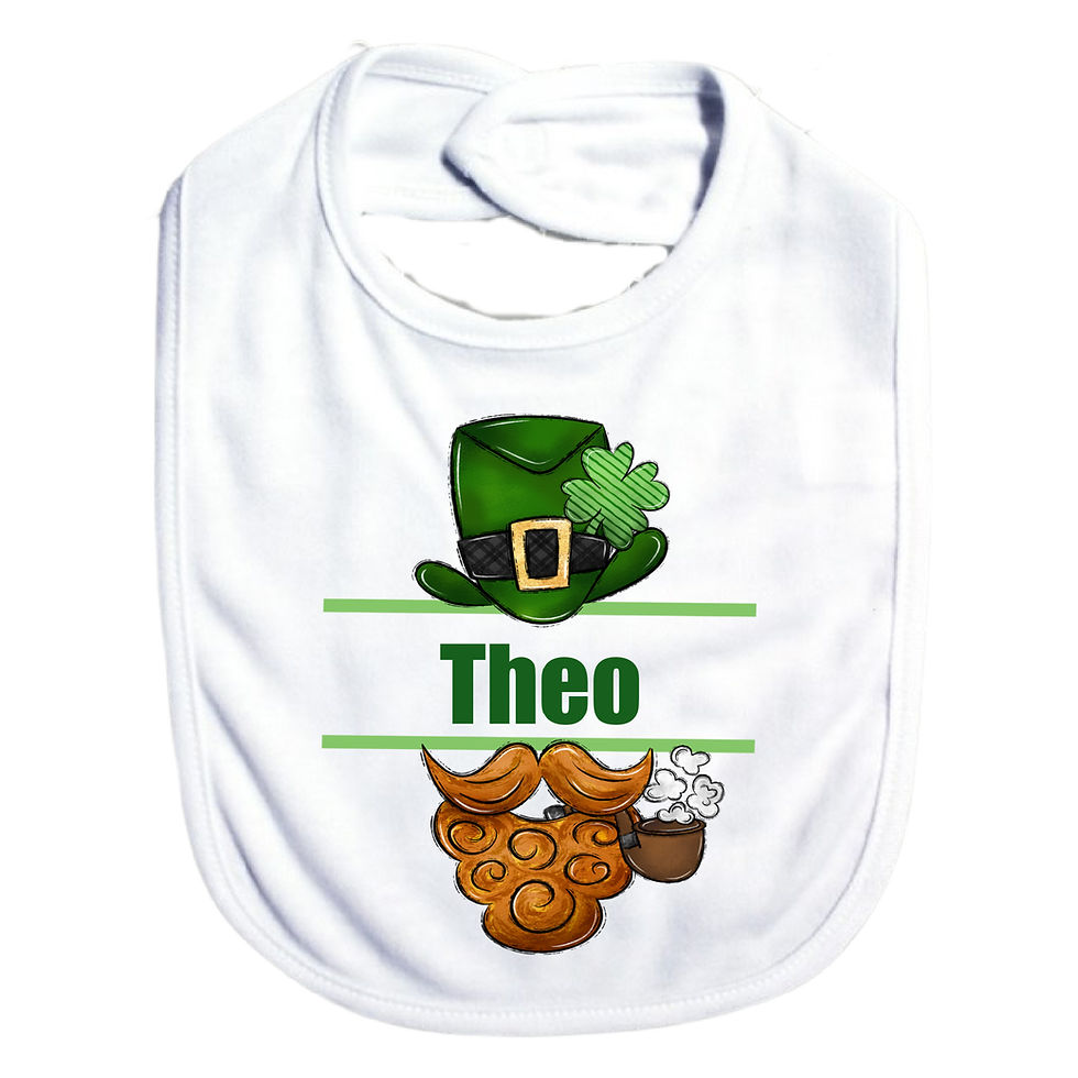 Thumbnail: St Patricks Day Name Bib Personalized