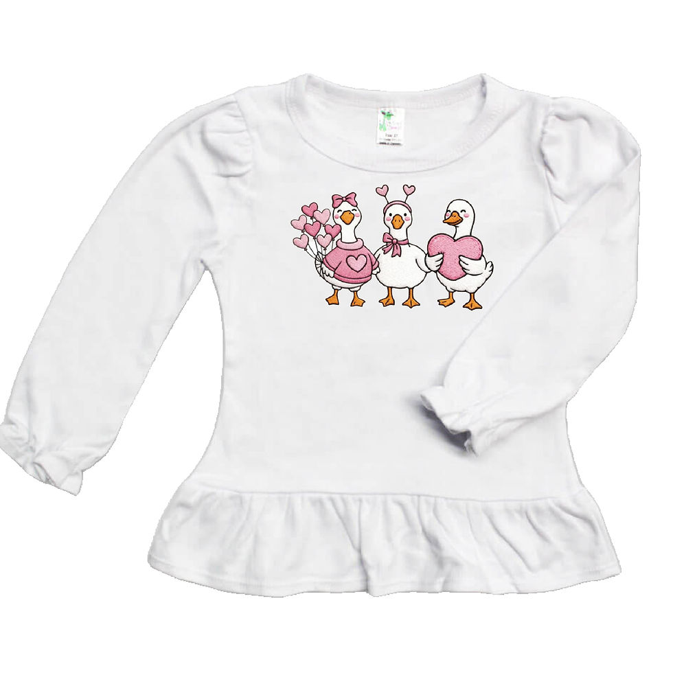 Thumbnail: VALENTINE GEESE EMBROIDERED TEE