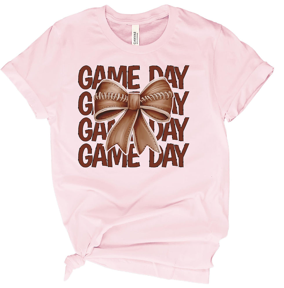 Thumbnail: Football Gameday Croquette Bow Tee| Kids & Adults