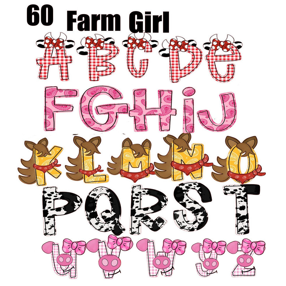 Thumbnail: Farm Alphabet Soup Personalized Water Bottles