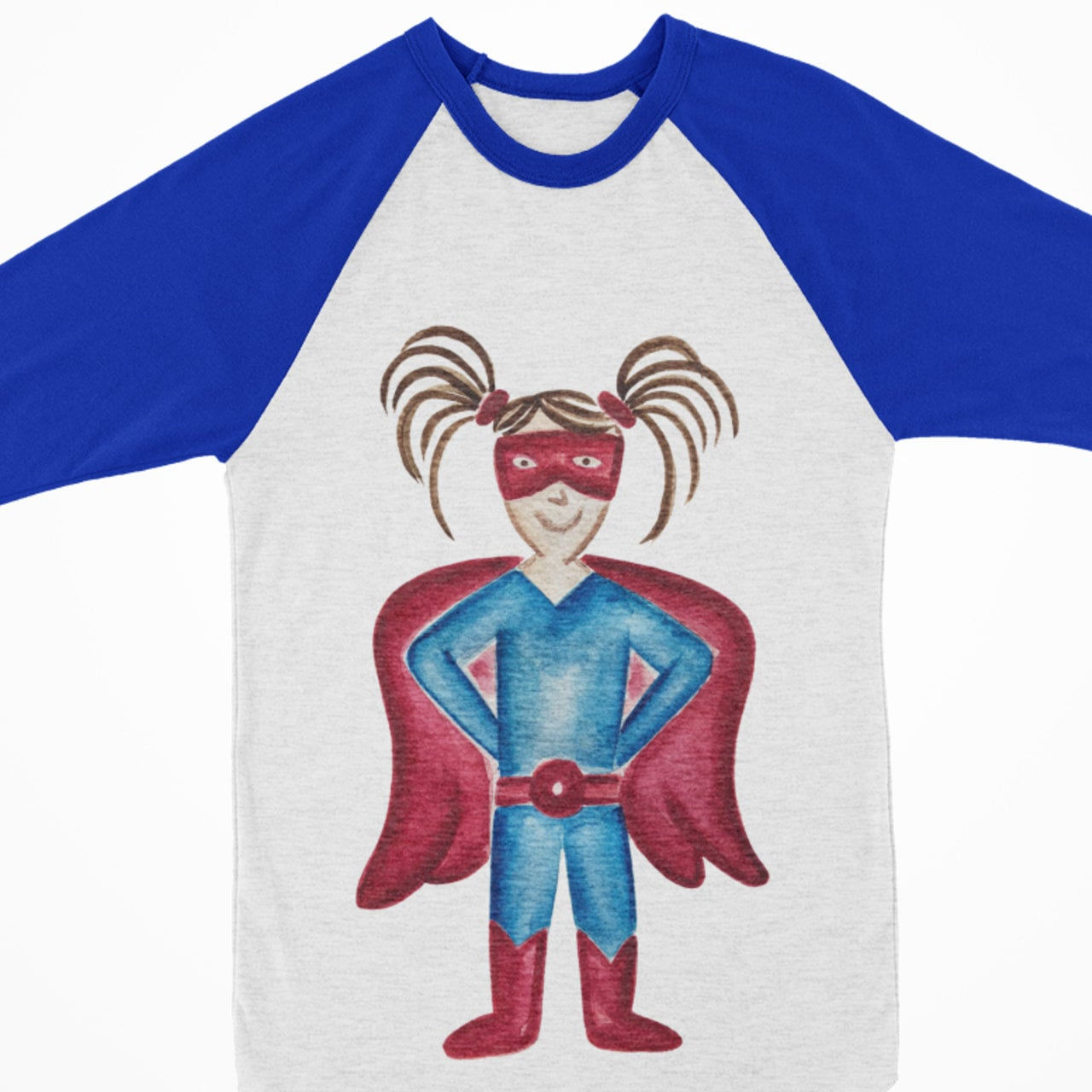 Watercolor Raglan- Super Girl