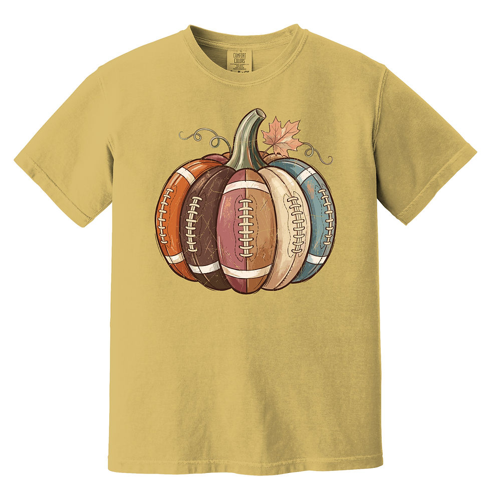 Thumbnail: Kids Football Pumpkin Tee