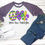 Thumbnail: Watercolor Raglan- Mardi Gras- Peace, Love, Mardi Gras