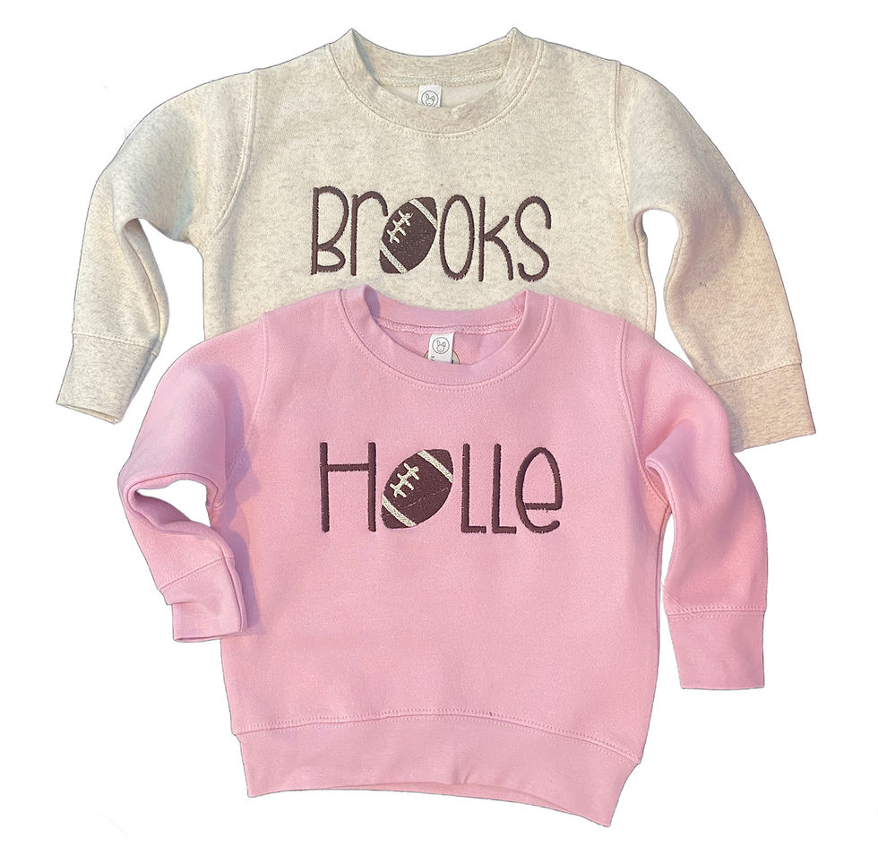 Thumbnail: Football Embroidered Name Sweatshirt