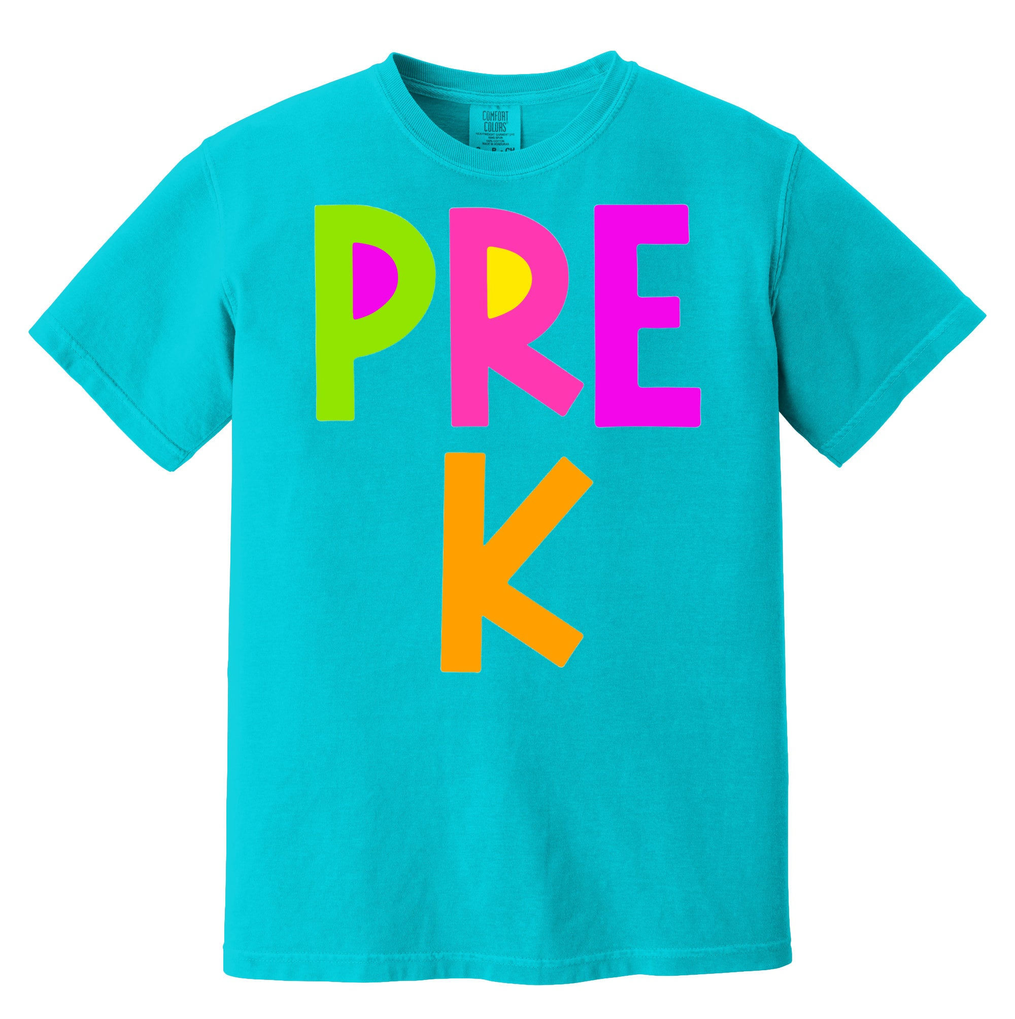 First Grade Brights Comfort Color Tee Teal* DTG* Back to School