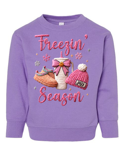 Thumbnail: FREEZIN SEASON GIRLS YARN DESIGN SWEATSHIRT
