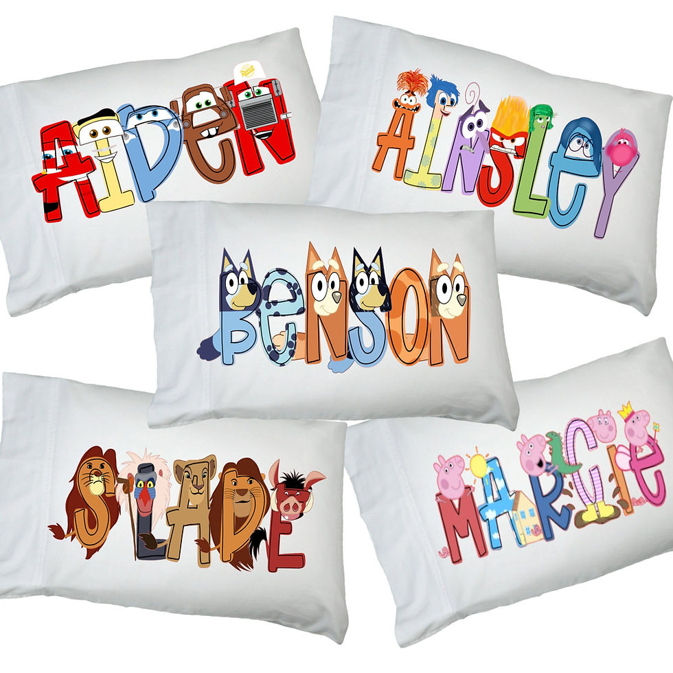 Thumbnail: Character Alphabet Soup Personalized Pillowcases