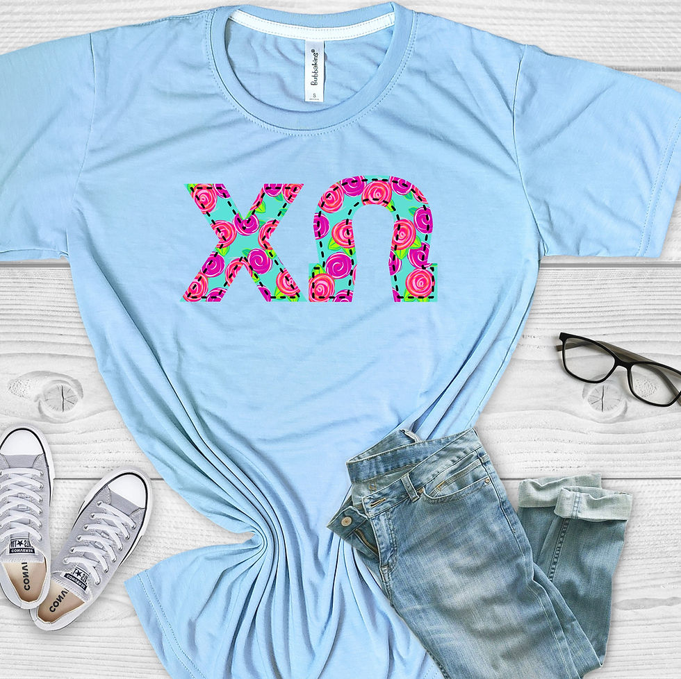 Greek Rosey Posey Tee