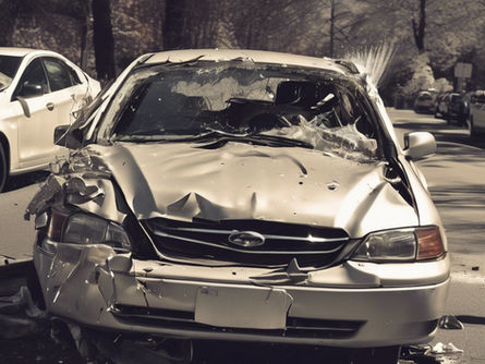 Crashed car