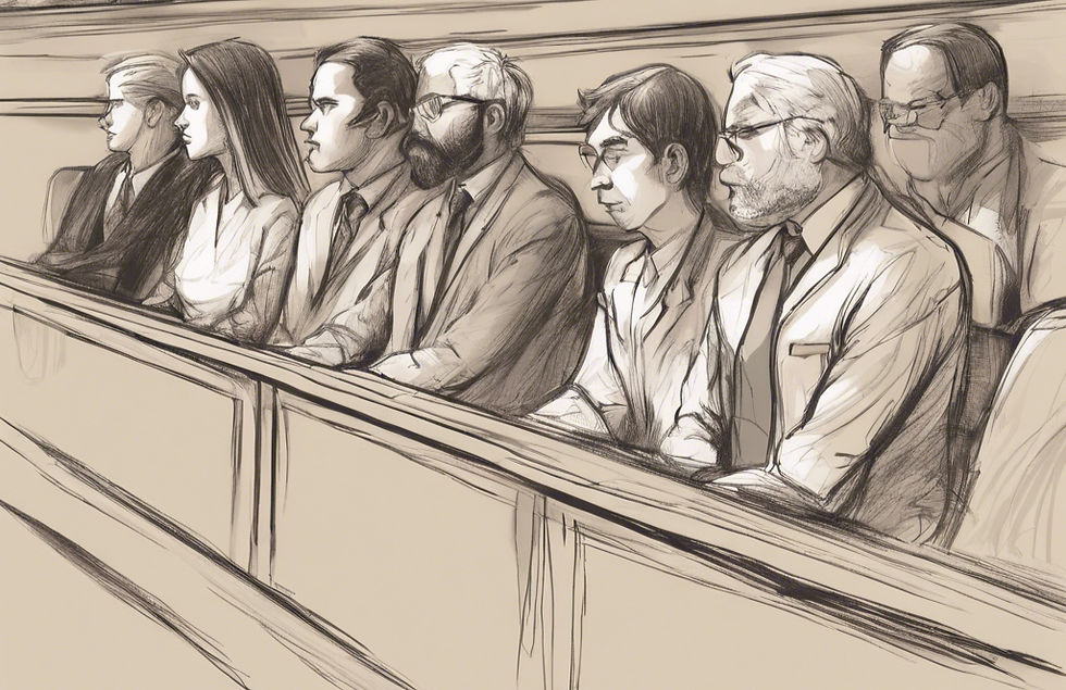 People in a jury box