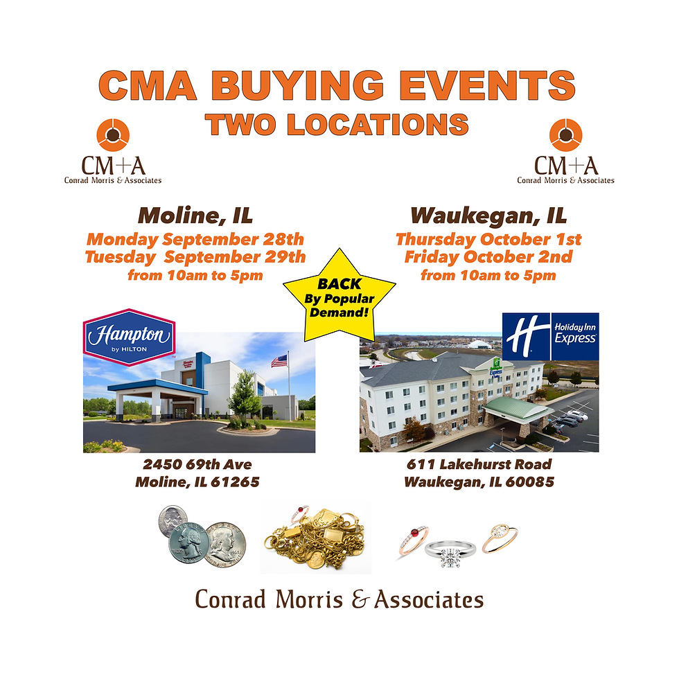 Moline & Waukegan, IL Buying Events - Sept/Oct 2026 6