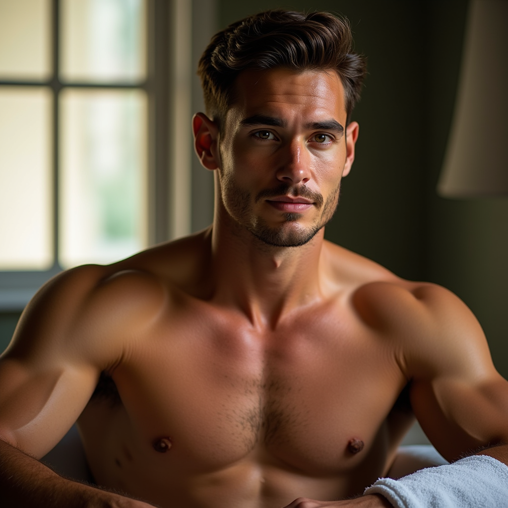 Well-groomed man looking at camera