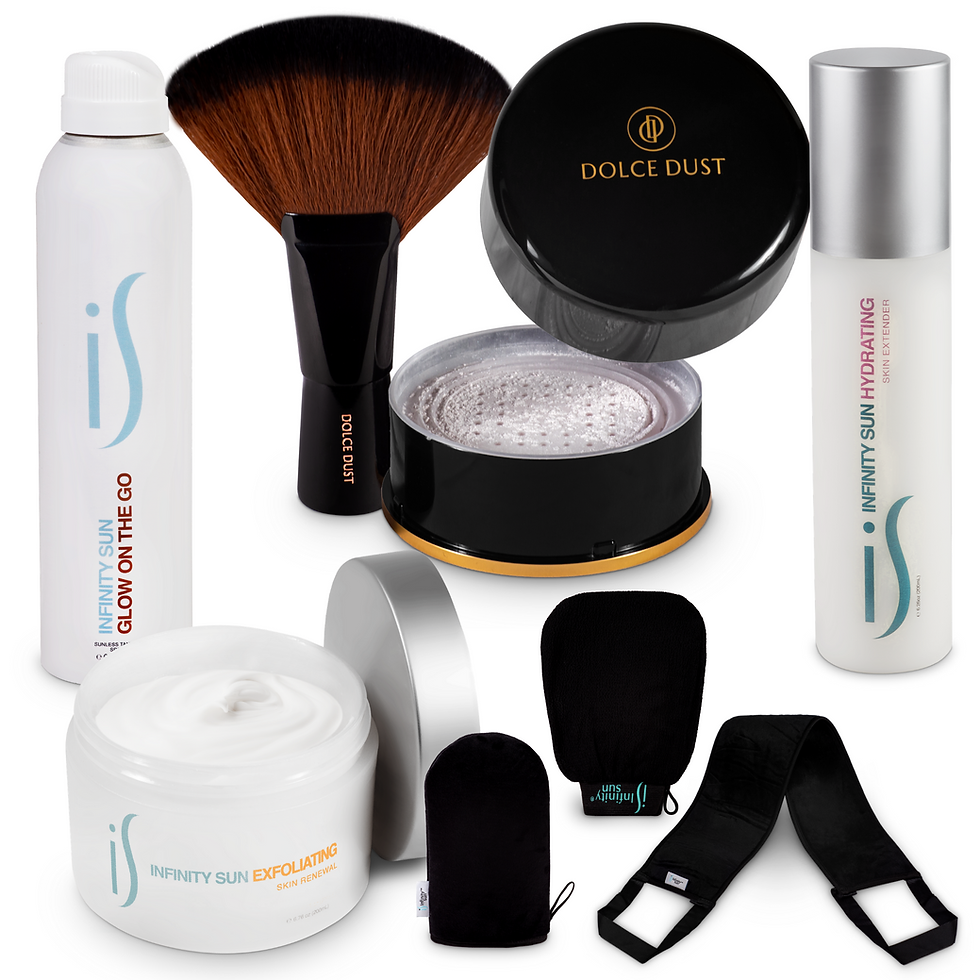Dolce Dust powder and sunless tanning products