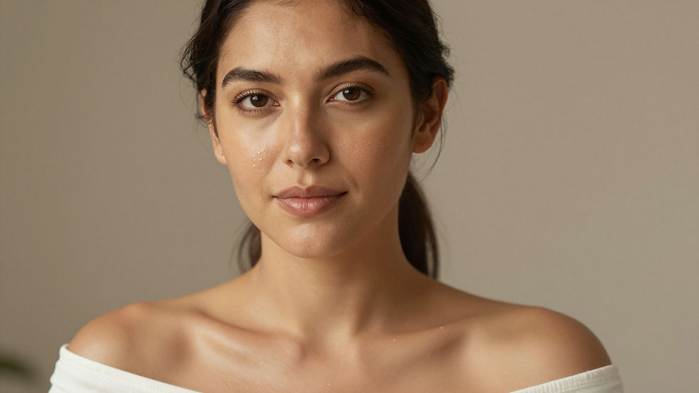 Woman with healthy, even skin tone for spray tan services