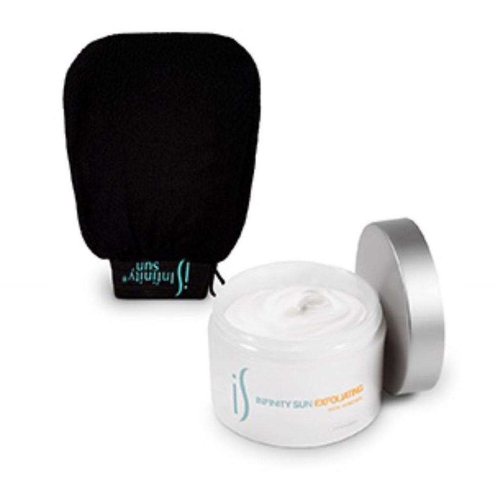 Thumbnail: Infinity Sun Rapid Exfoliator cream and tanning mitt