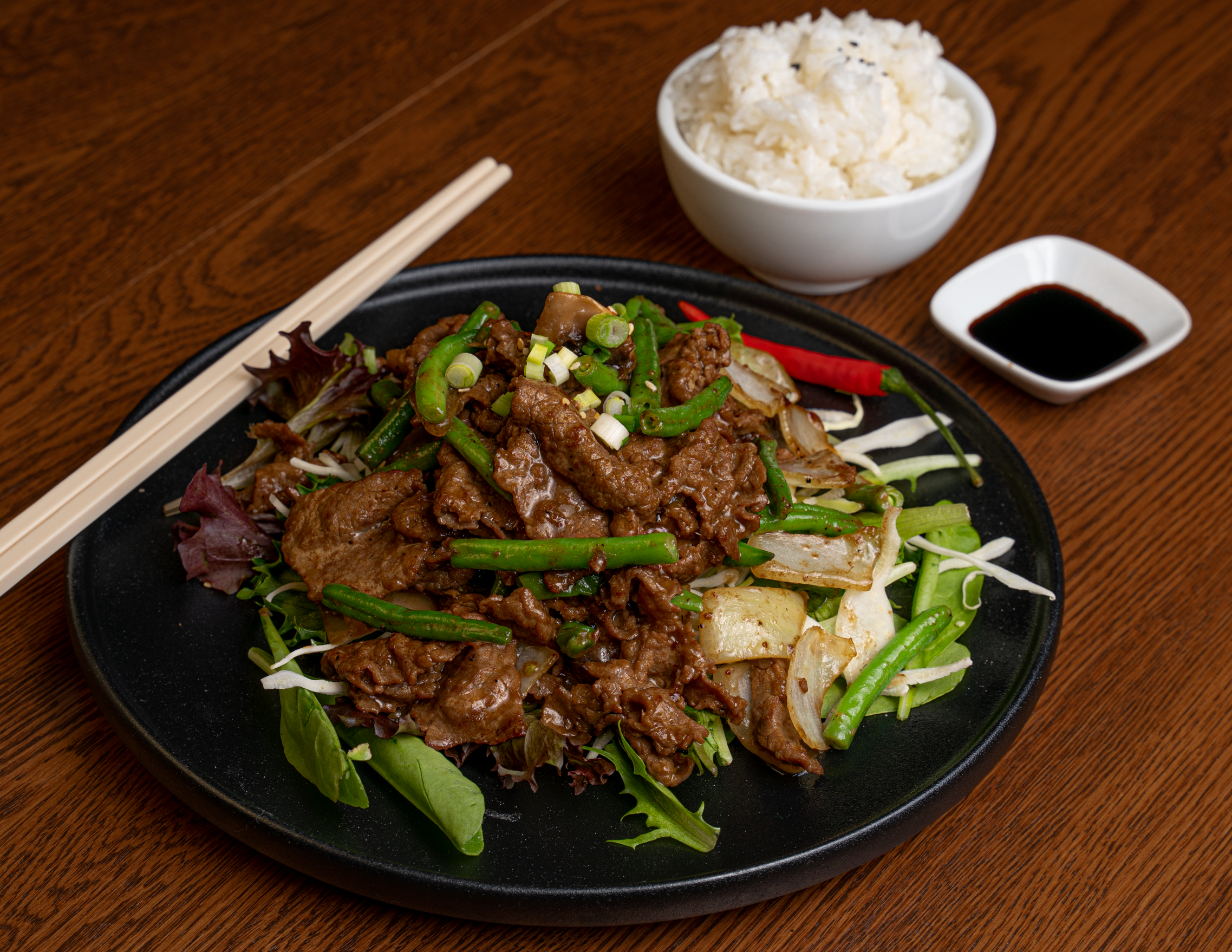 Arranged Food and Objects