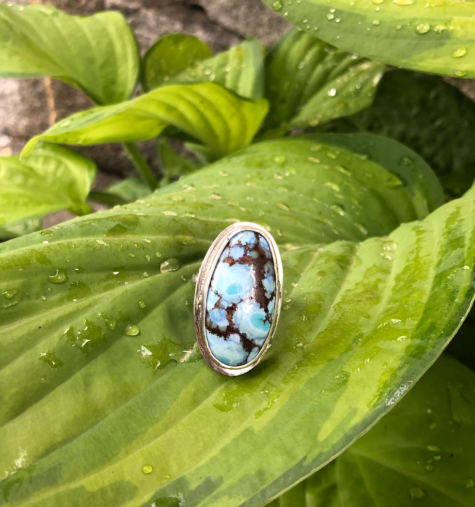 Thumbnail: Golden Hill Turquoise Ring, Turquoise and Fine Silver Ring, Turquoise and Silver