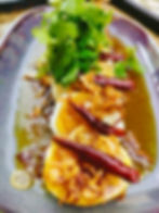 Son-in-law eggs with tamarind sauce