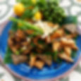 Tofu and ginger in mushroom sauce