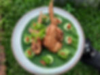 Chicken wings stuffed with herbs