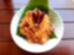 Crispy rice noodles with lemongrass and kaffir